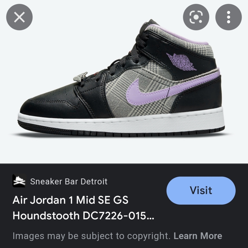 SOLD!!! Air Jordan 1 Mid that comes with mixed plaid patterns